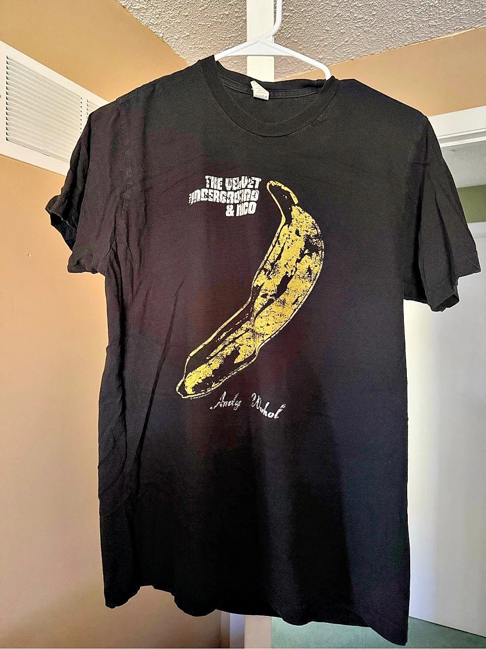 Vintage The Velvet Underground & Nico Andy Warhol Banana T-Shirt Black & Yellow